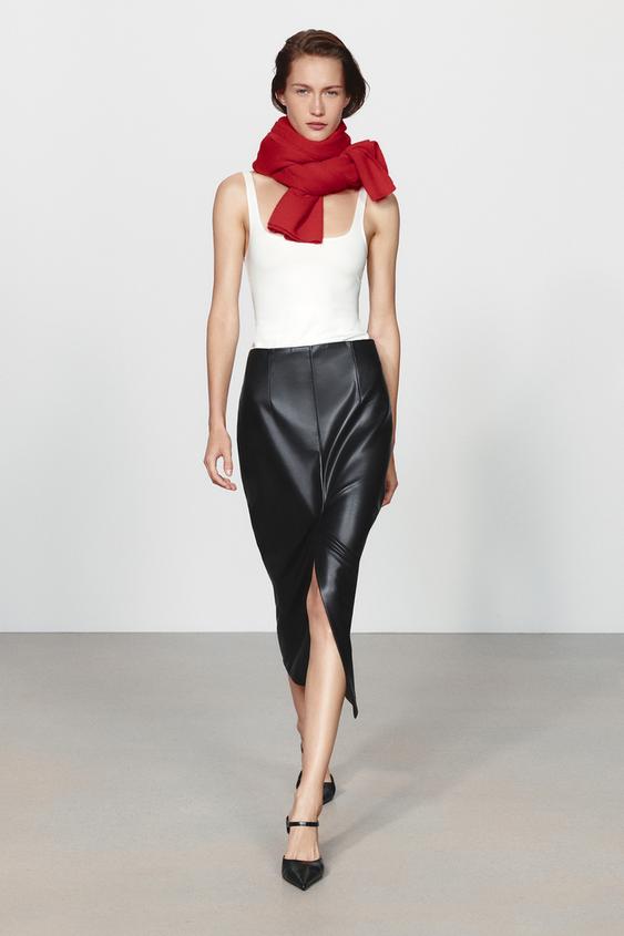 TOP TIRANTES POLIAMIDA - Blanco de Zara - Imagen 0