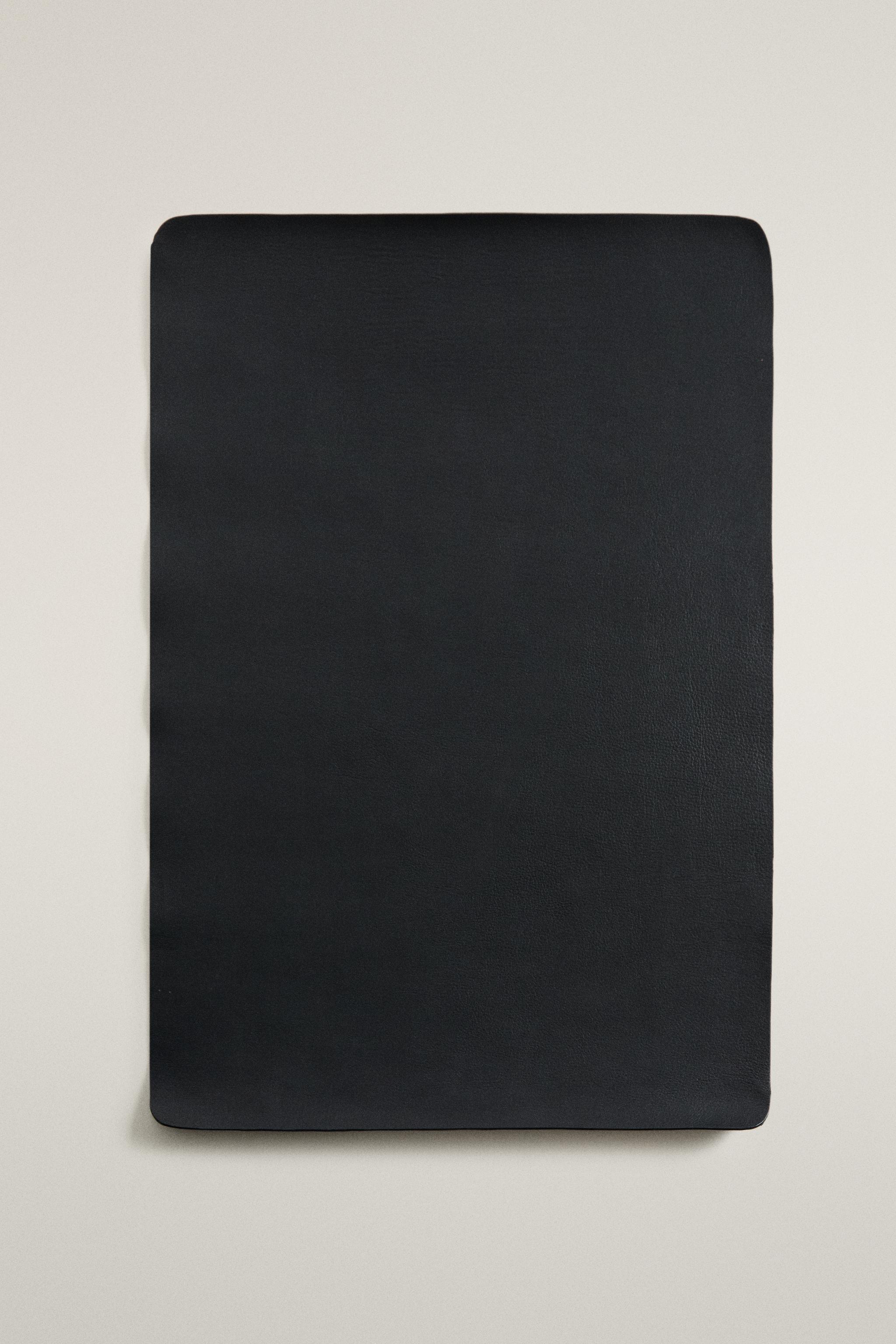 BLUE LEATHER DESK MAT