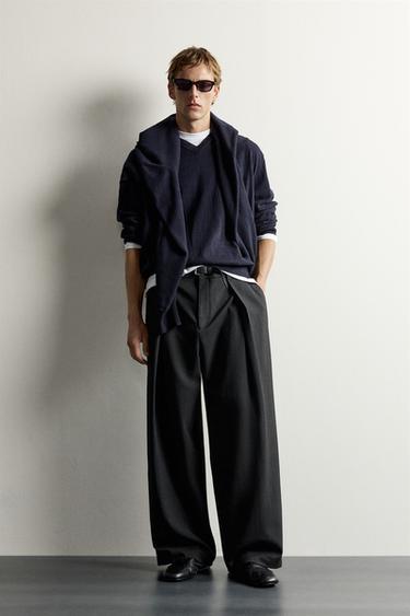 CALÇAS RELAXED FIT PREGAS - Cinzento da Zara