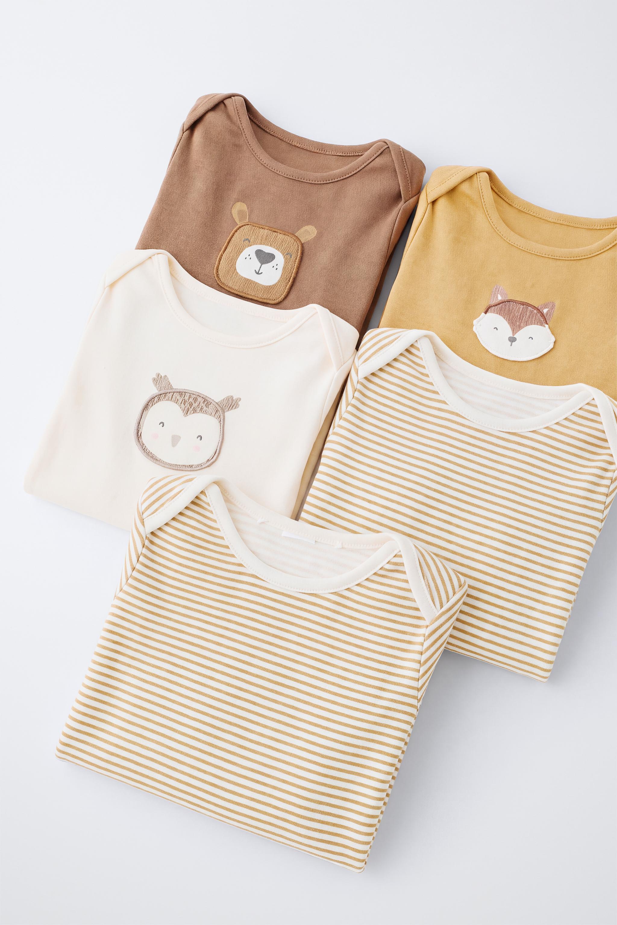 5-PACK STRIPED BODYSUSITS