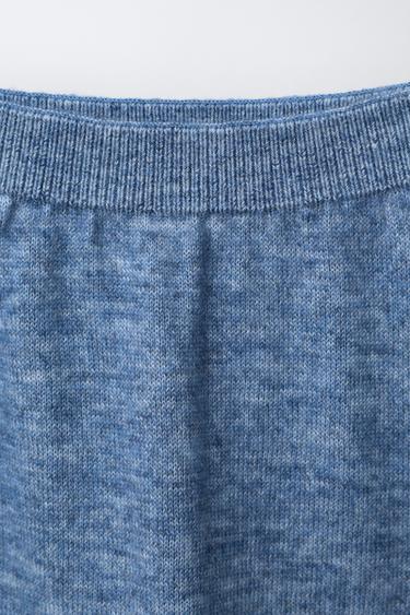 PANTALON SAROUEL AVEC LAINE ET CACHEMIRE - Bleu chiné de Zara - Image 2