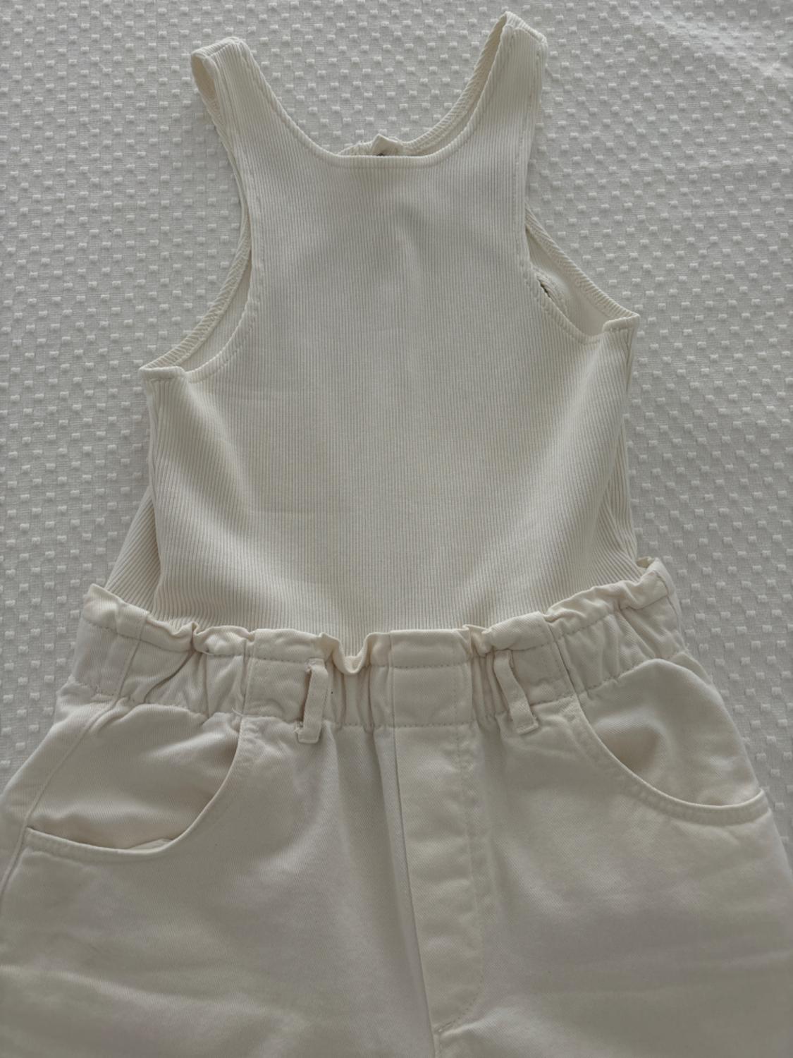 Z1975 DENIM BAGGY MATCHING FABRIC JUMPSUIT