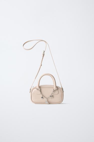 BANDOLERA BOWLING MINI CHARM - Blanco Crudo de Zara - Imagen 0