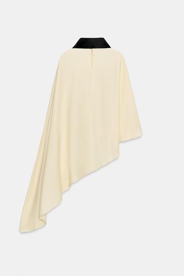 ZW COLLECTION ASYMMETRIC SCARF BLOUSE - Yellow by Zara - Image 6
