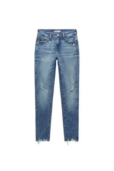 Z1975 MID RISE RIPPED SKINNY JEANS
