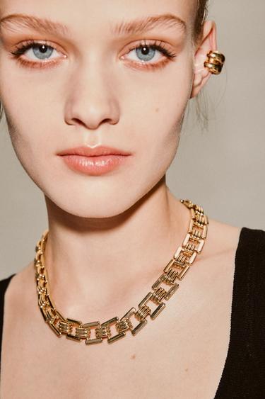 Zara METAL LINK NECKLACE - Golden