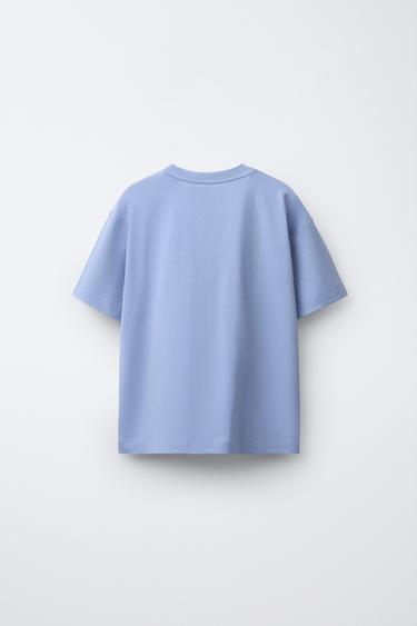 JOGGING T-SHIRT WITH NUMBER AND LABEL - Light blue by Zara - Image 1