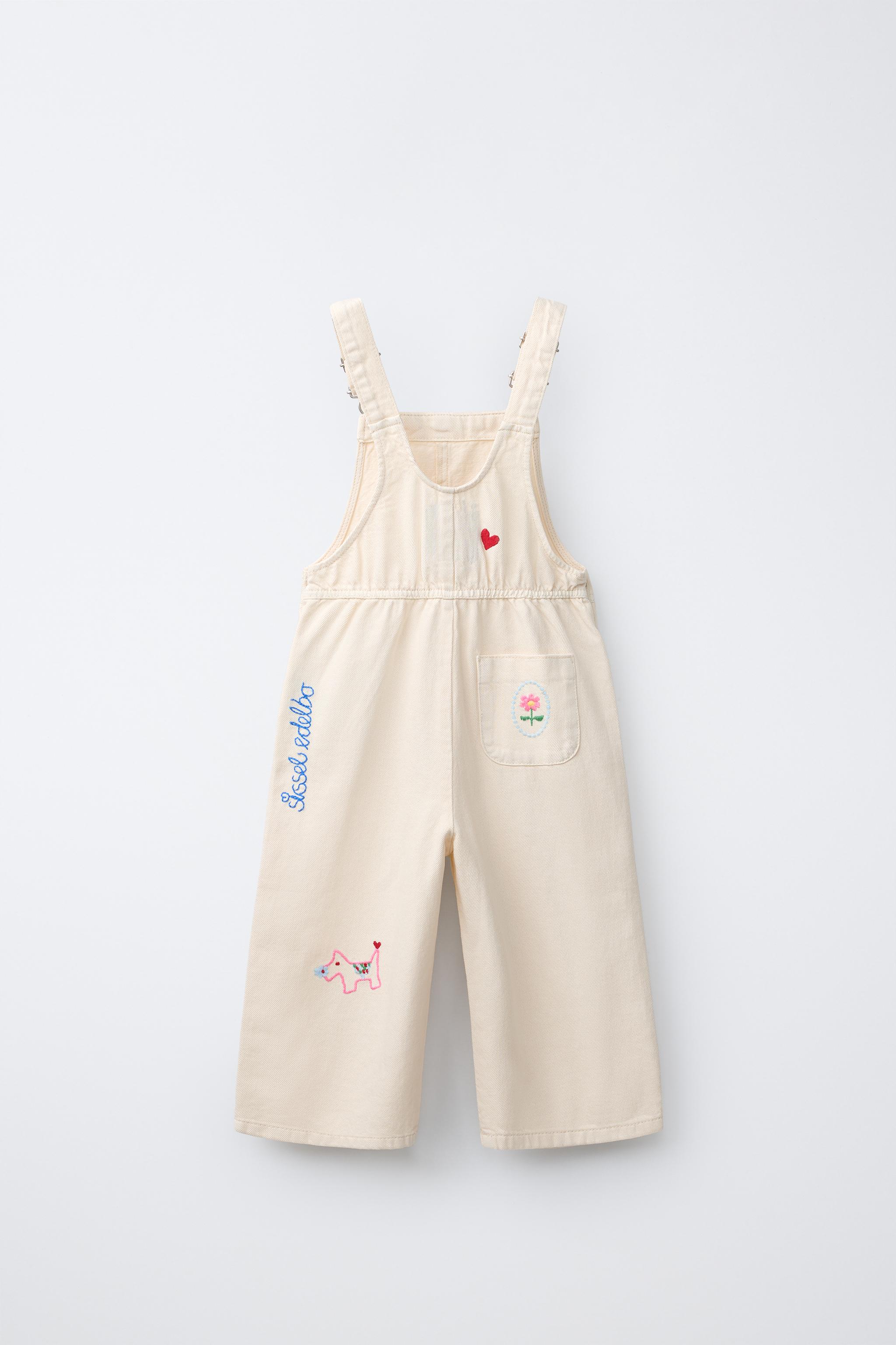SISSEL EDELBO X ZARA KIDS EMBROIDERED TWILL OVERALLS