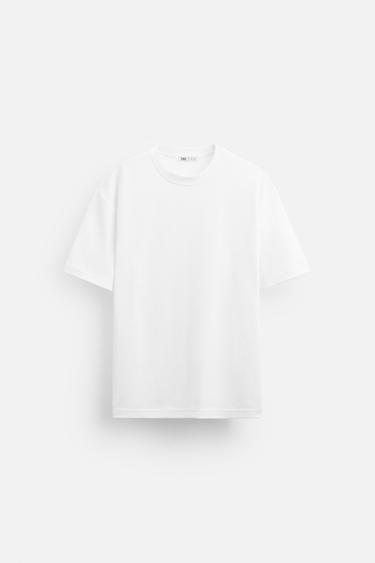 CAMISETA REGULAR FIT BÁSICA - Blanco de Zara