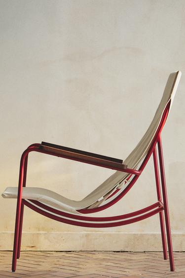 CHAISE STRUCTURE MÉTALLIQUE COULEUR - Écru / Rouge de Zara