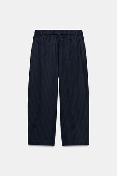 PANTALON STRUCTURÉ CHEVRONS ZW COLLECTION - Bleu marine de Zara - Image 5