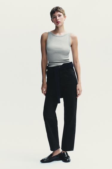 TRF MOM HIGH-WAIST JEANS - Black by Zara