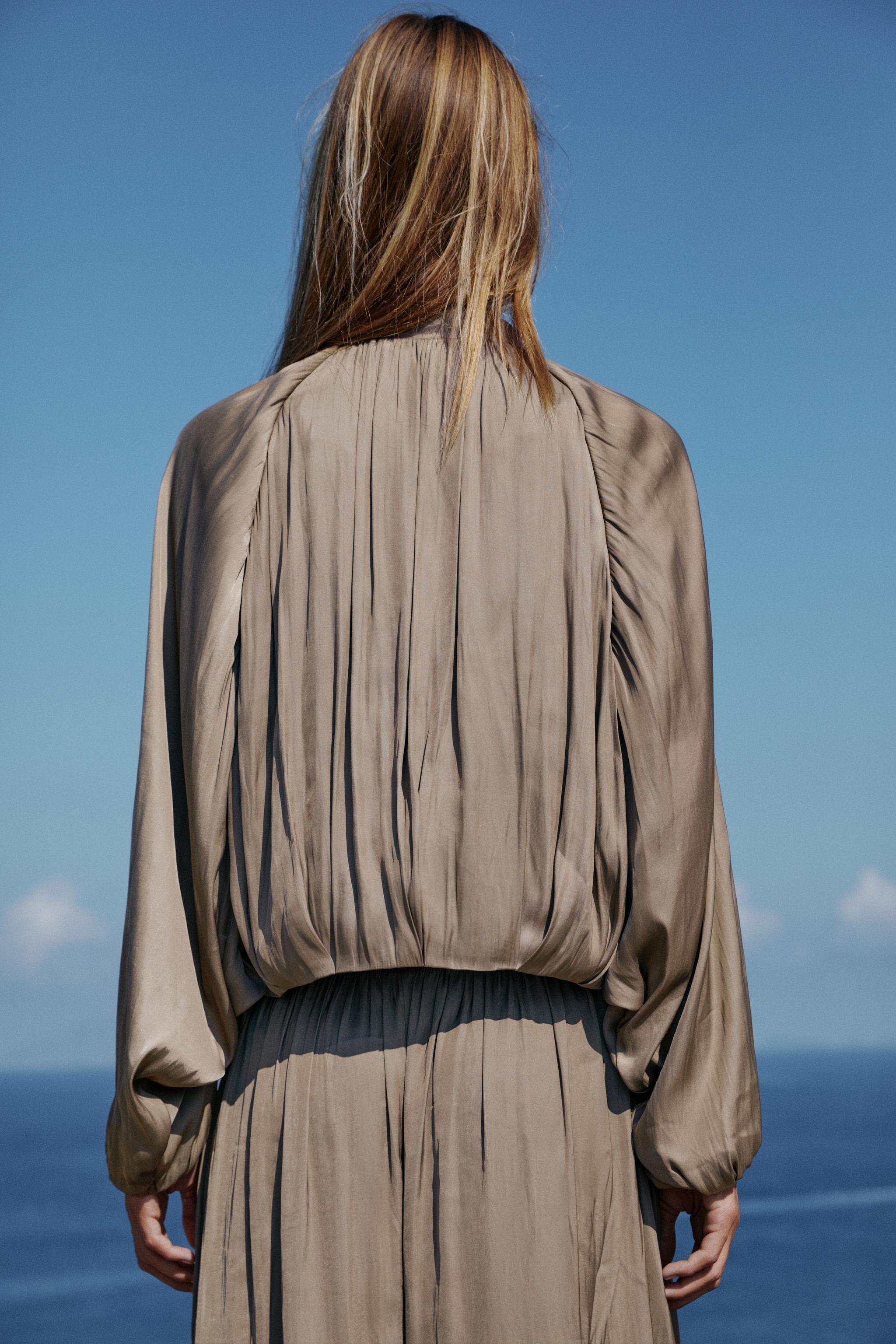 Zara Saten Bomber Ceket görsel 5