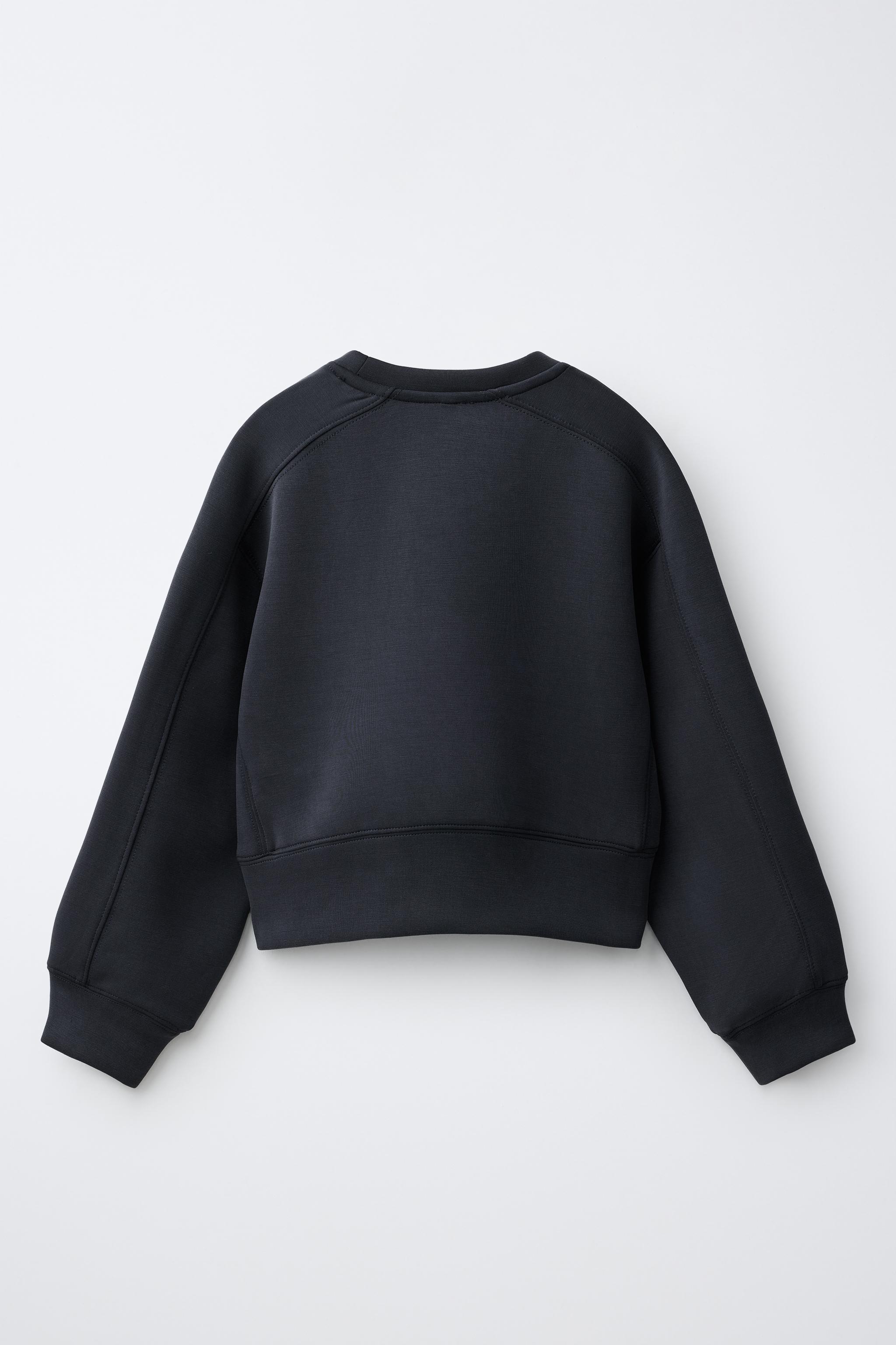 SPORTY EMBOSSED TEXT SWEATSHIRT