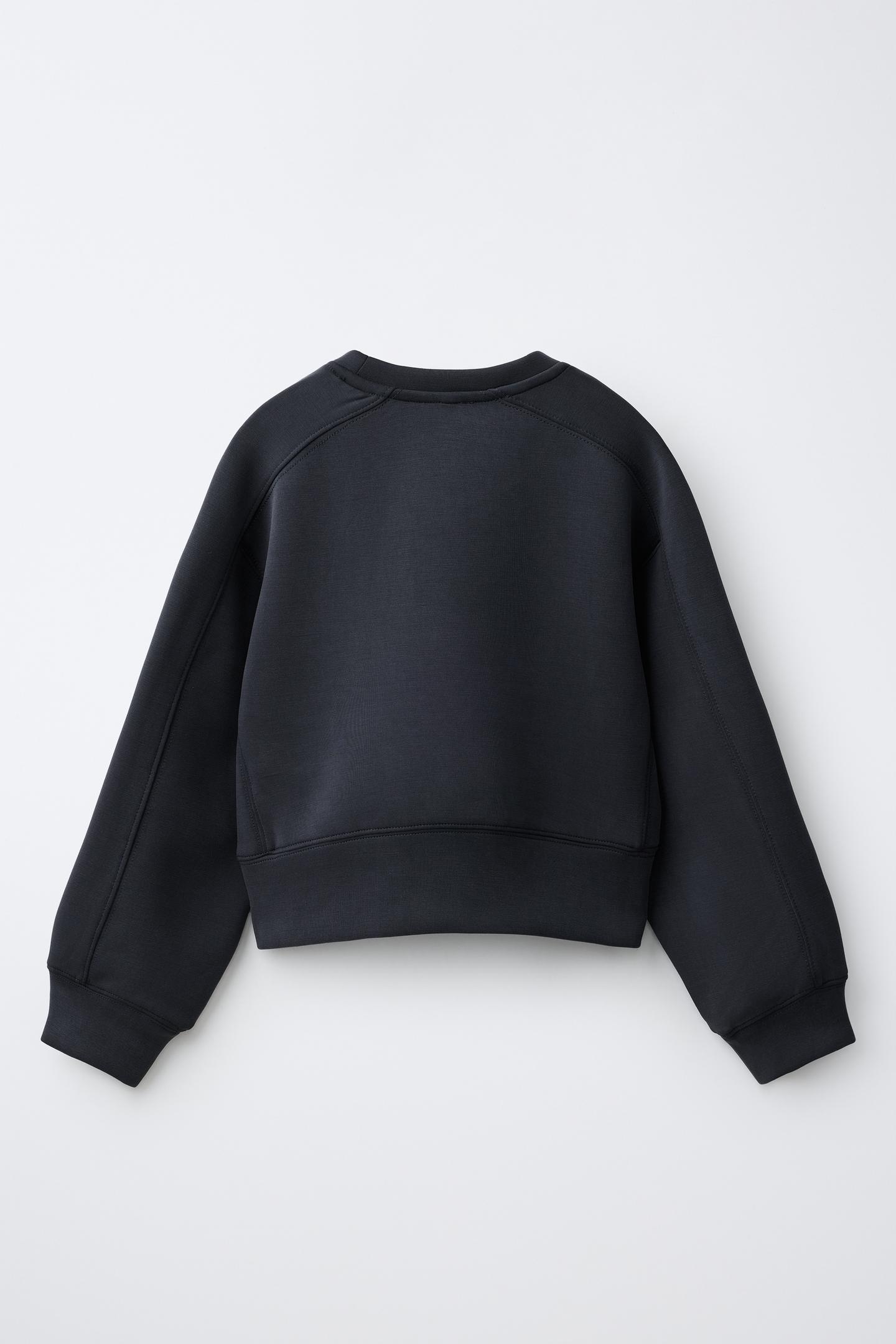 Детская толстовка Zara Sporty Embossed Text, цвет: Тёмный антрацитовый — фото 3