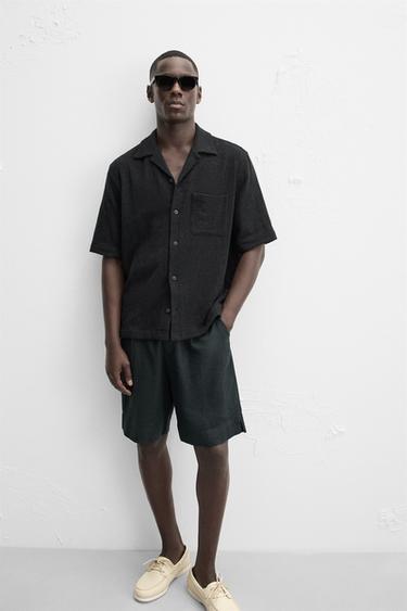 CHEMISE RELAXED FIT JACQUARD - Noir de Zara - Image 5