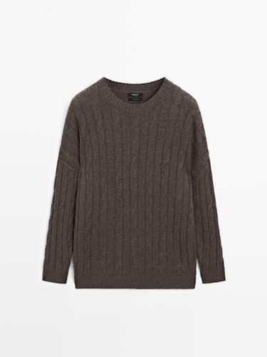Zara 100% cashmere cable-knit sweater - Anthracite grey