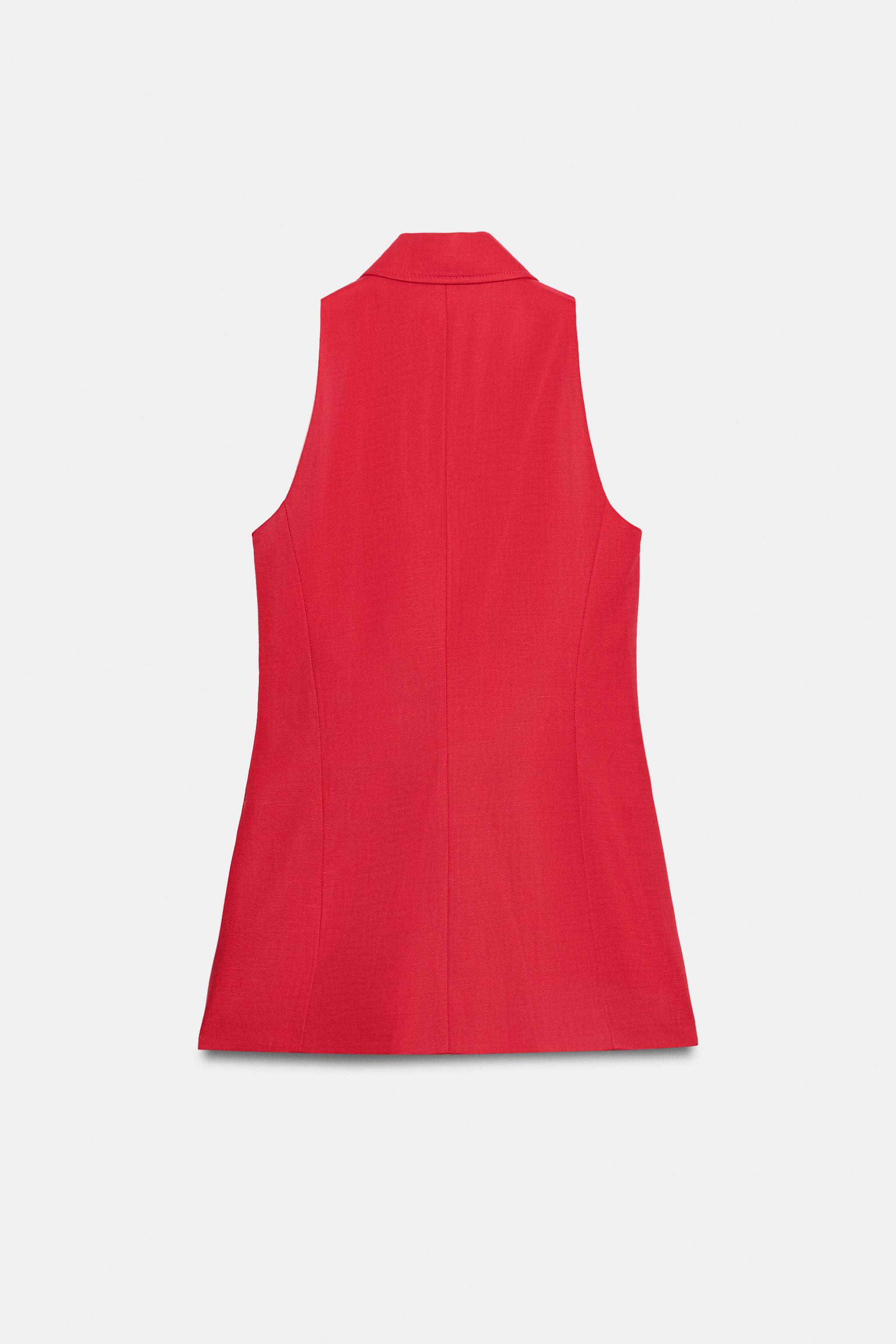 LINEN DOUBLE-BREASTED VEST