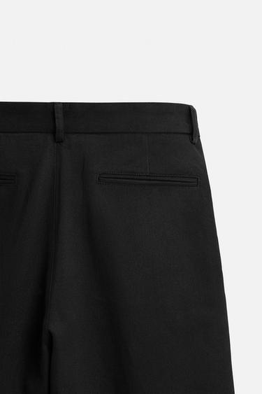 PANTALON À PLIS - Noir de Zara - Image 8