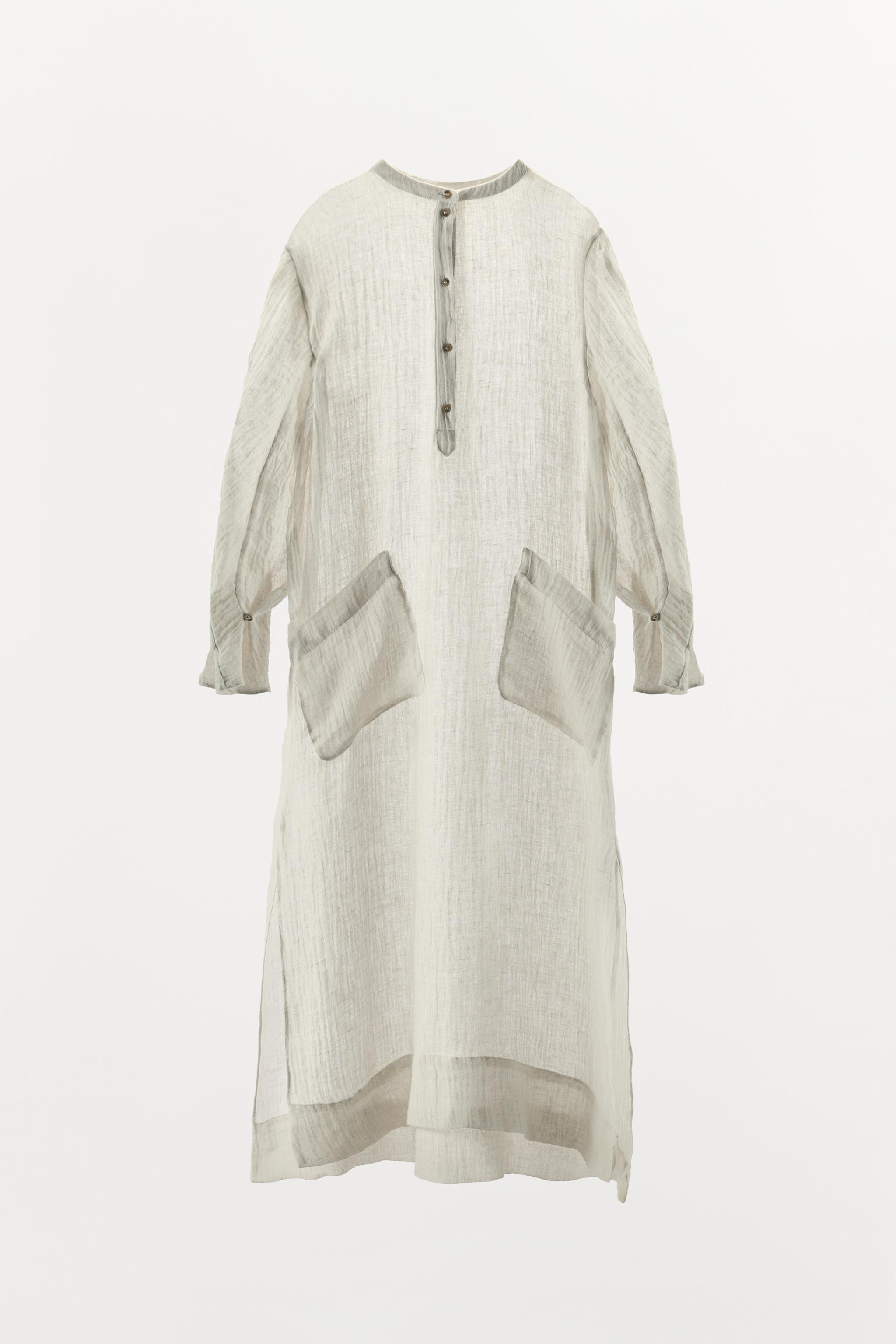 Женские платья Zara 100% LINEN TUNIC DRESS — фото 6