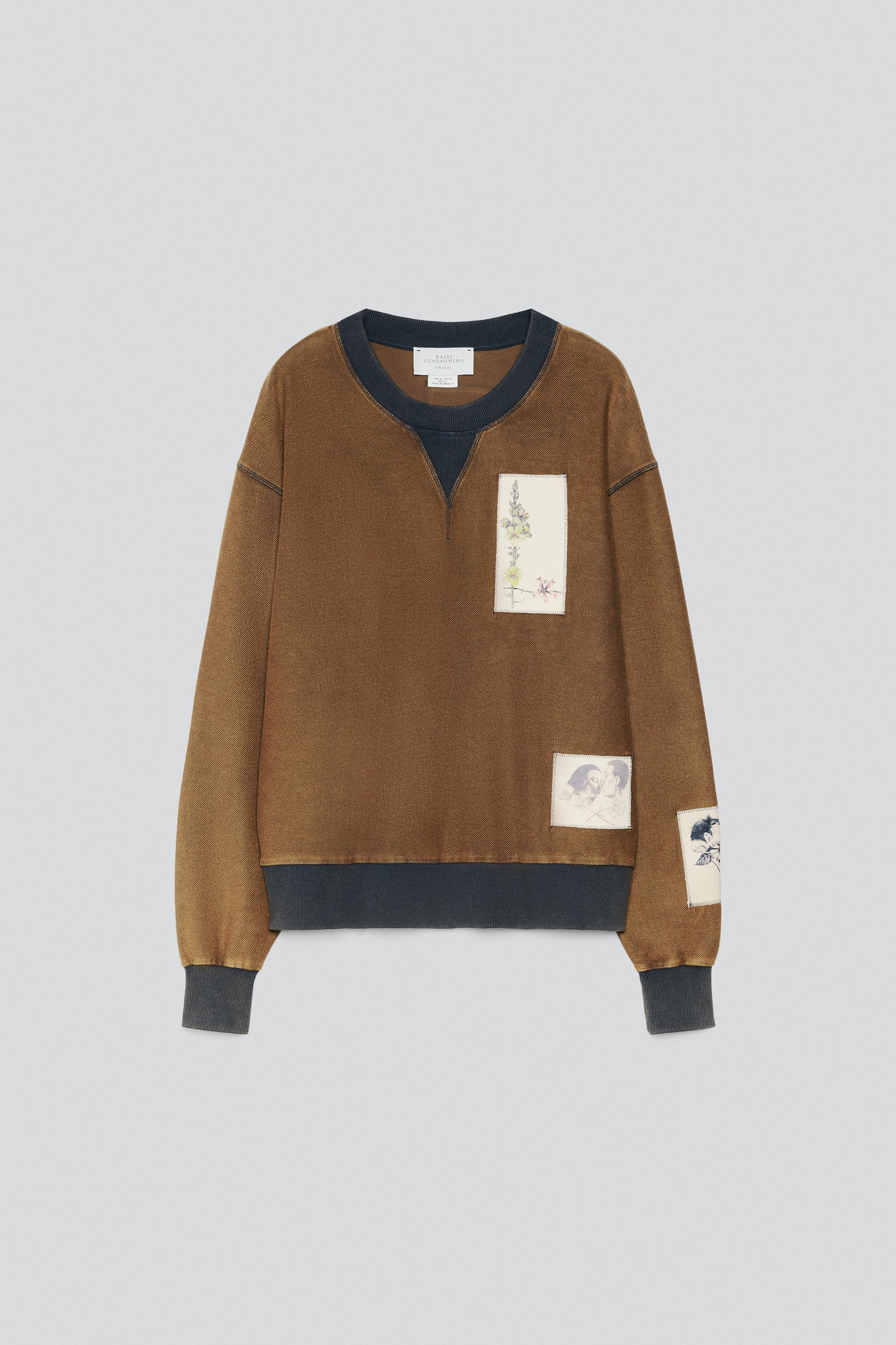 CONTRAST PATCH SWEATSHIRT