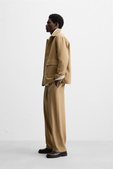 WIDE-LEG TROUSERS - camel by Zara - Image 3