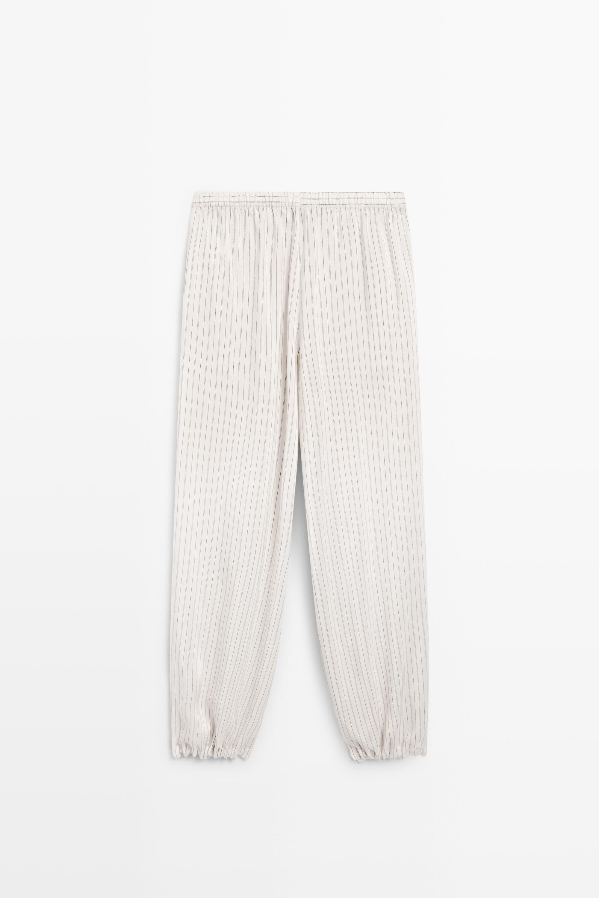 Pantalon bouffant fluide à rayures - STUDIO