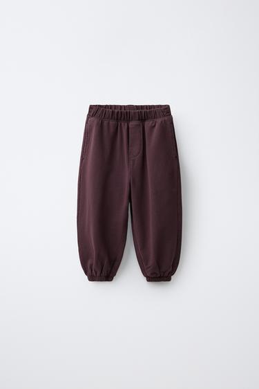 PLAIN JOGGER TROUSERS - GARNET by Zara