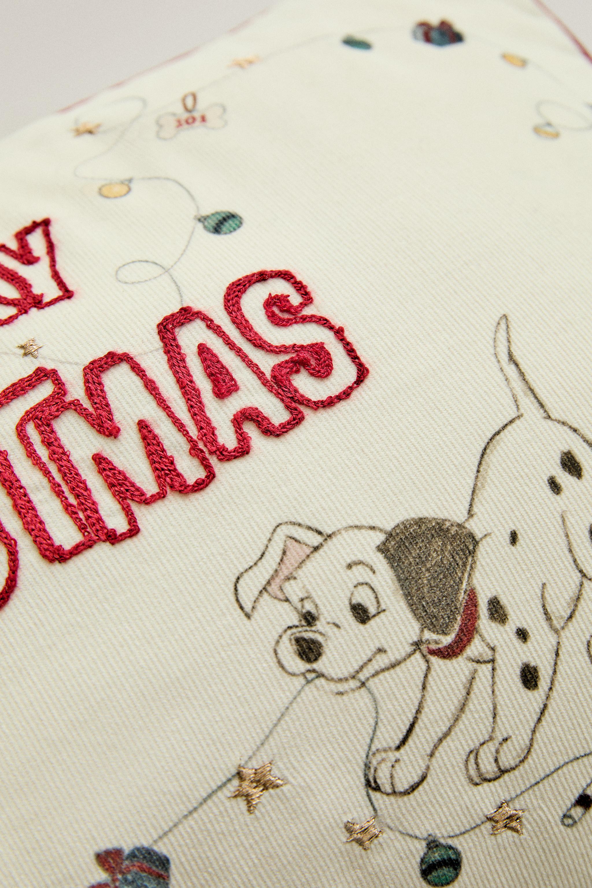 COUSSIN ENFANT VELOURS CÔTELÉ NOËL 101 DALMATIENS ©DISNEY