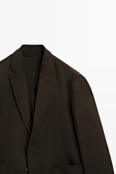 Double-layer wool blend blazer — Chocolate 2
