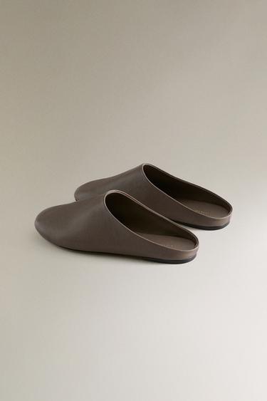 BABOUCHE CUIR - Marron de Zara - Image 3