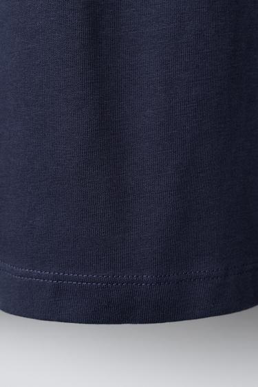 EMBROIDERED T-SHIRT - Navy blue by Zara - Image 3