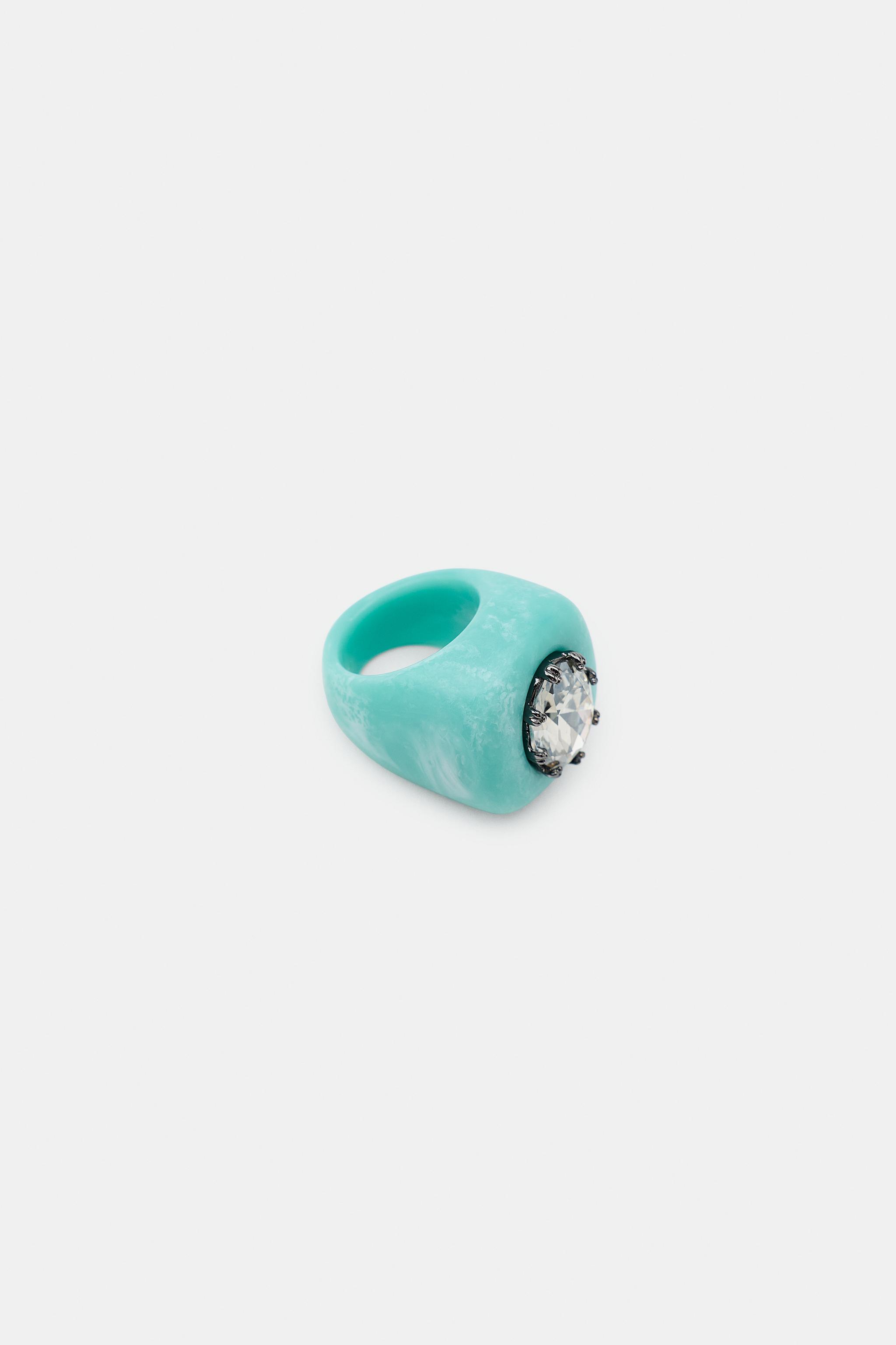 JEWELED RESIN RING