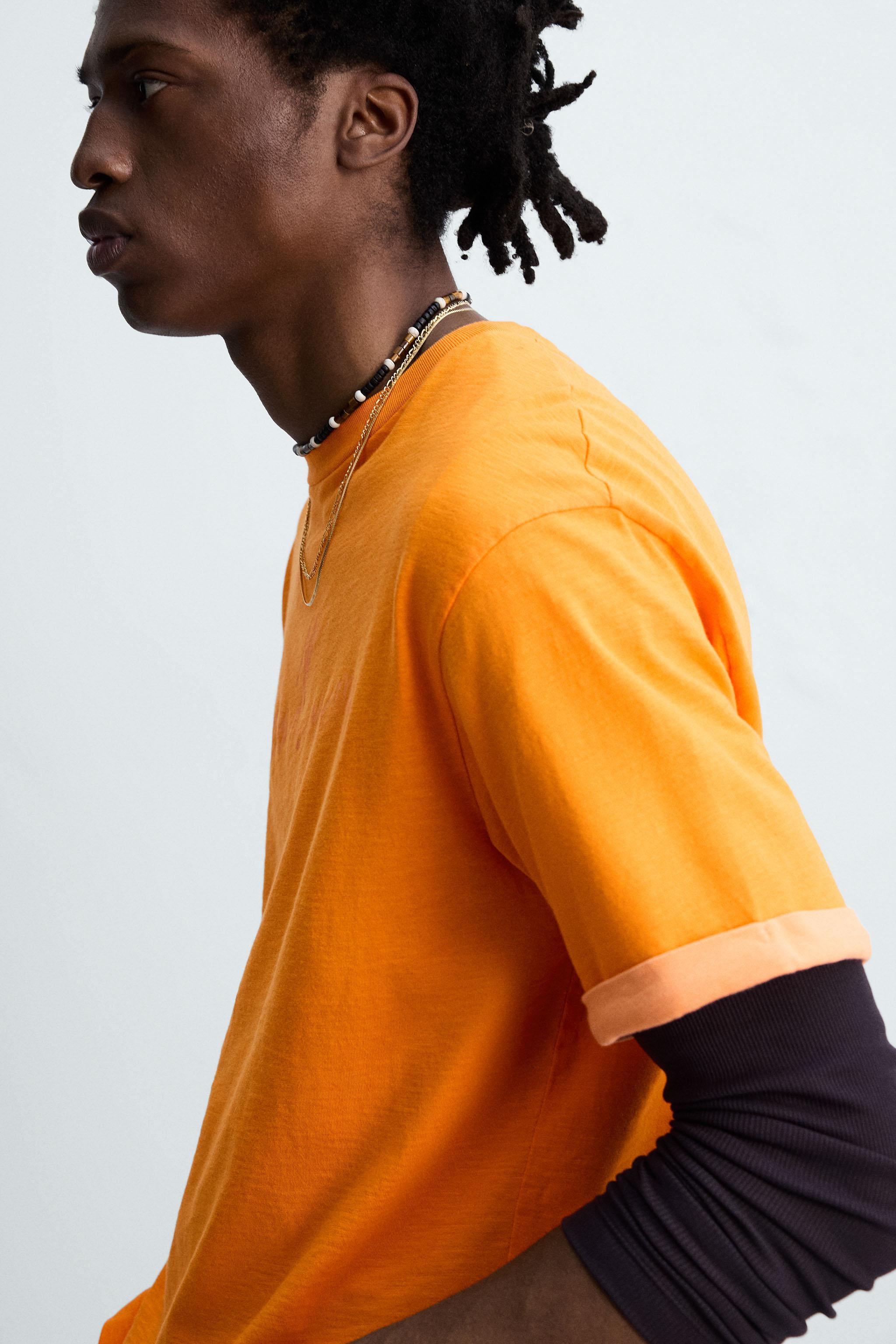 OTIS KWAME KYE QUAICOE SIGNATURE T-SHIRT - Orange | ZARA