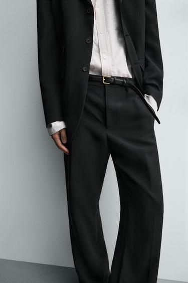 RELAXED FIT VISCOSE - LINEN SUIT TROUSERS - Black by Zara - Image 4