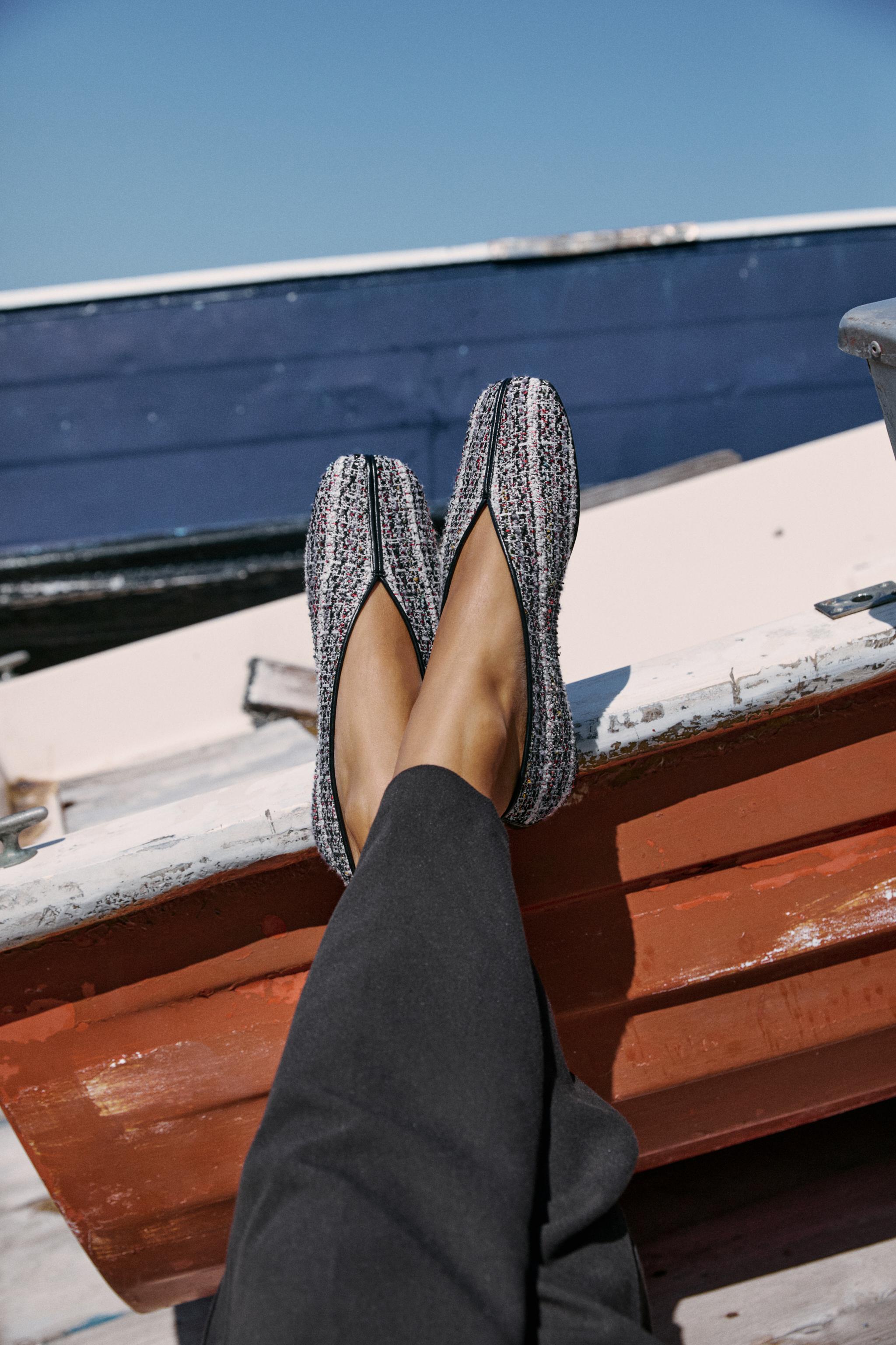 Обувь Zara FABRIC BALLET FLATS — фото 2