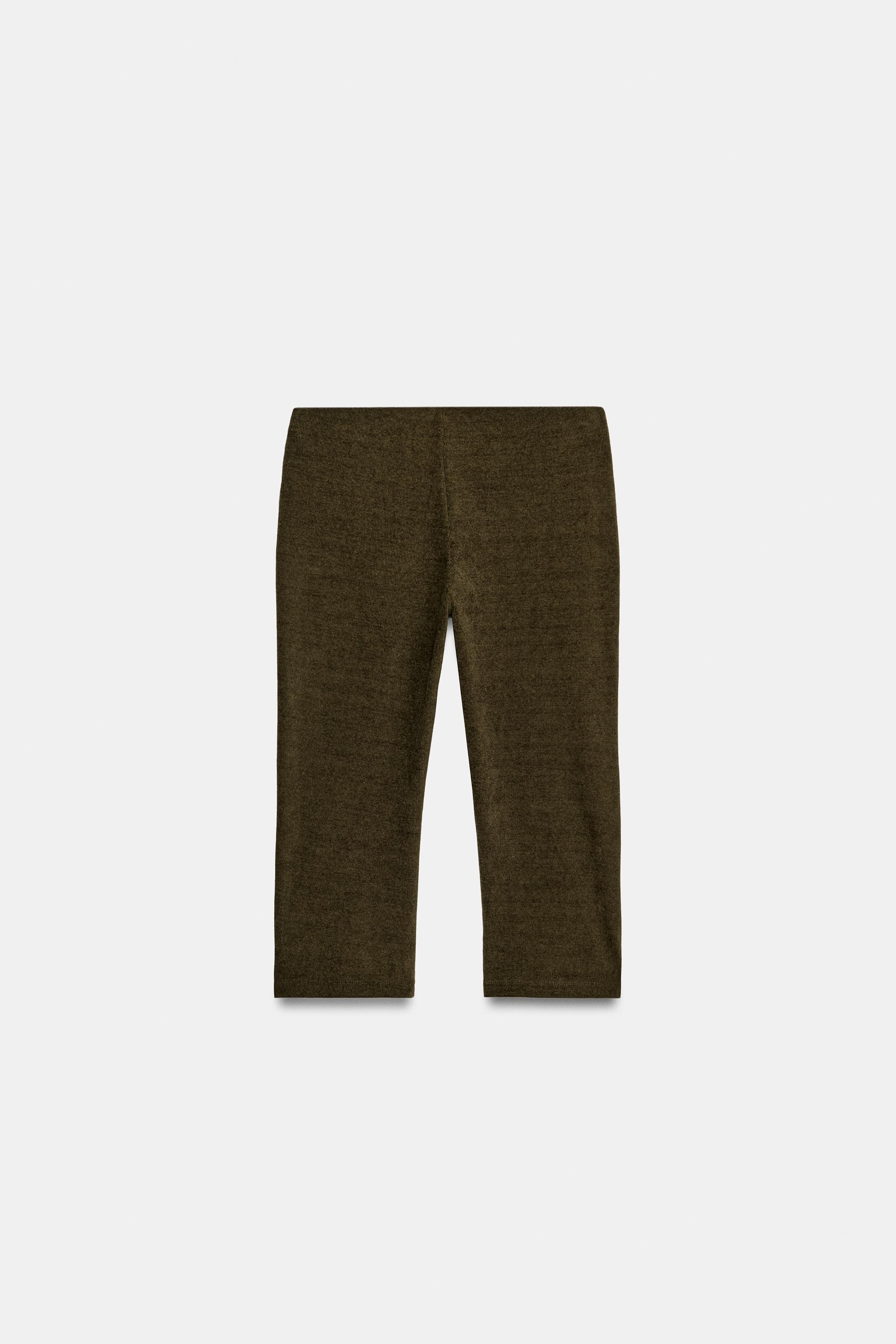 Zara Kemerli Kadife Kapri Pantolon görsel 7