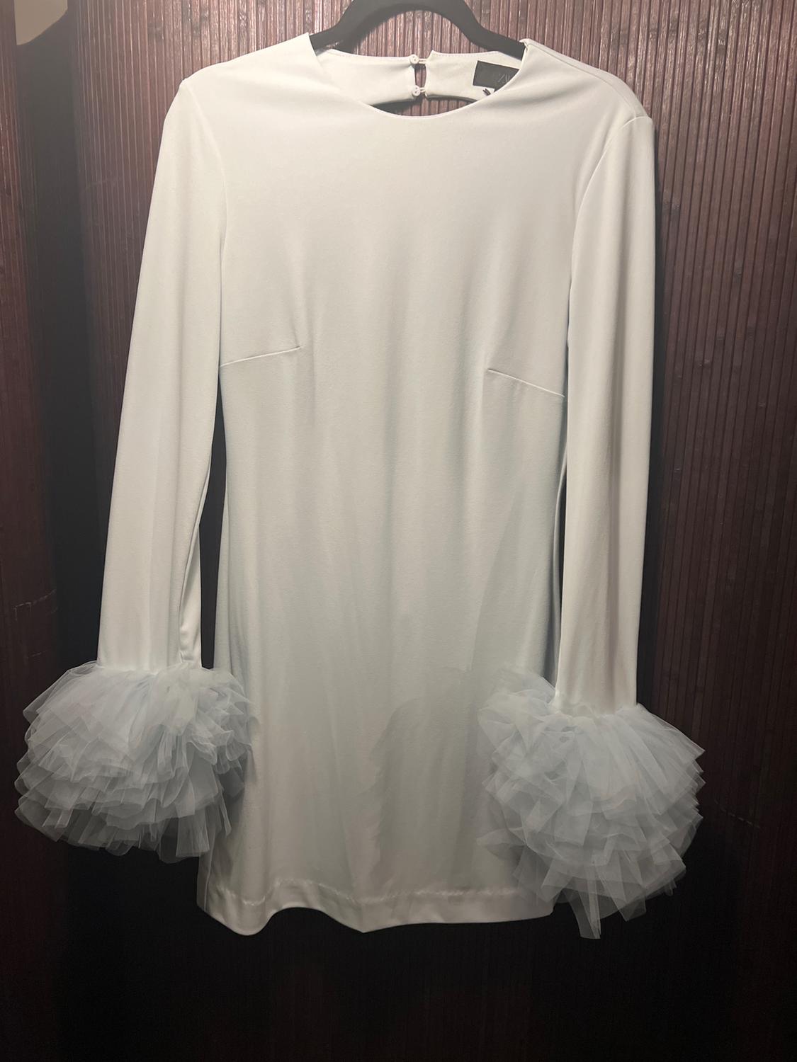 SHORT TULLE CUFF VOLUME DRESS - Image 2