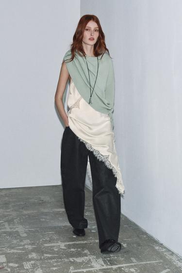 100% CASHMERE OVERSIZE SWEATER - Sea green by Zara