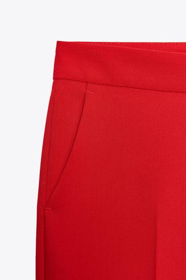 FLARE TROUSERS - Red by Zara - Image 6