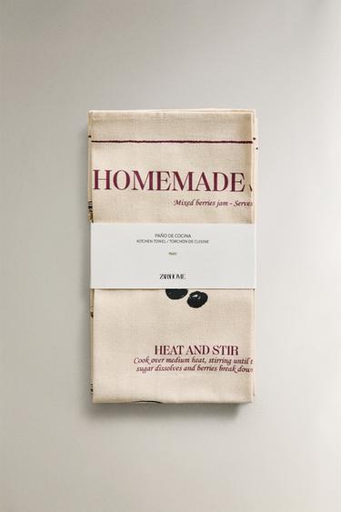 PACK OF JAM TEA TOWEL (PACK OF 2) - Brown by Zara - Image 4