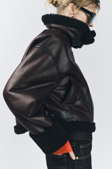 DOUBLEFACE-JACKE DER ZW COLLECTION - Dunkles Bordeauxrot von Zara