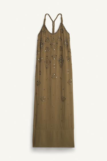 ROBE BRODÉE LIMITED EDITION - Vert sauge de Zara - Image 6