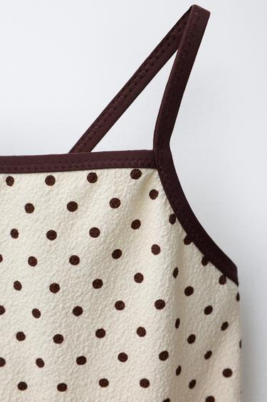 2-6 ANS/ MAILLOT DE BAIN TEXTURE POIS - Écru de Zara - Image 2