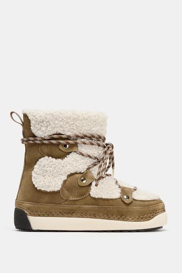 COMBINED ANKLE BOOTS SKI COLLECTION - Sand Brown by Zara