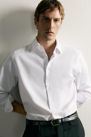 EASY CARE TEXTURED SHIRT - White by Zara