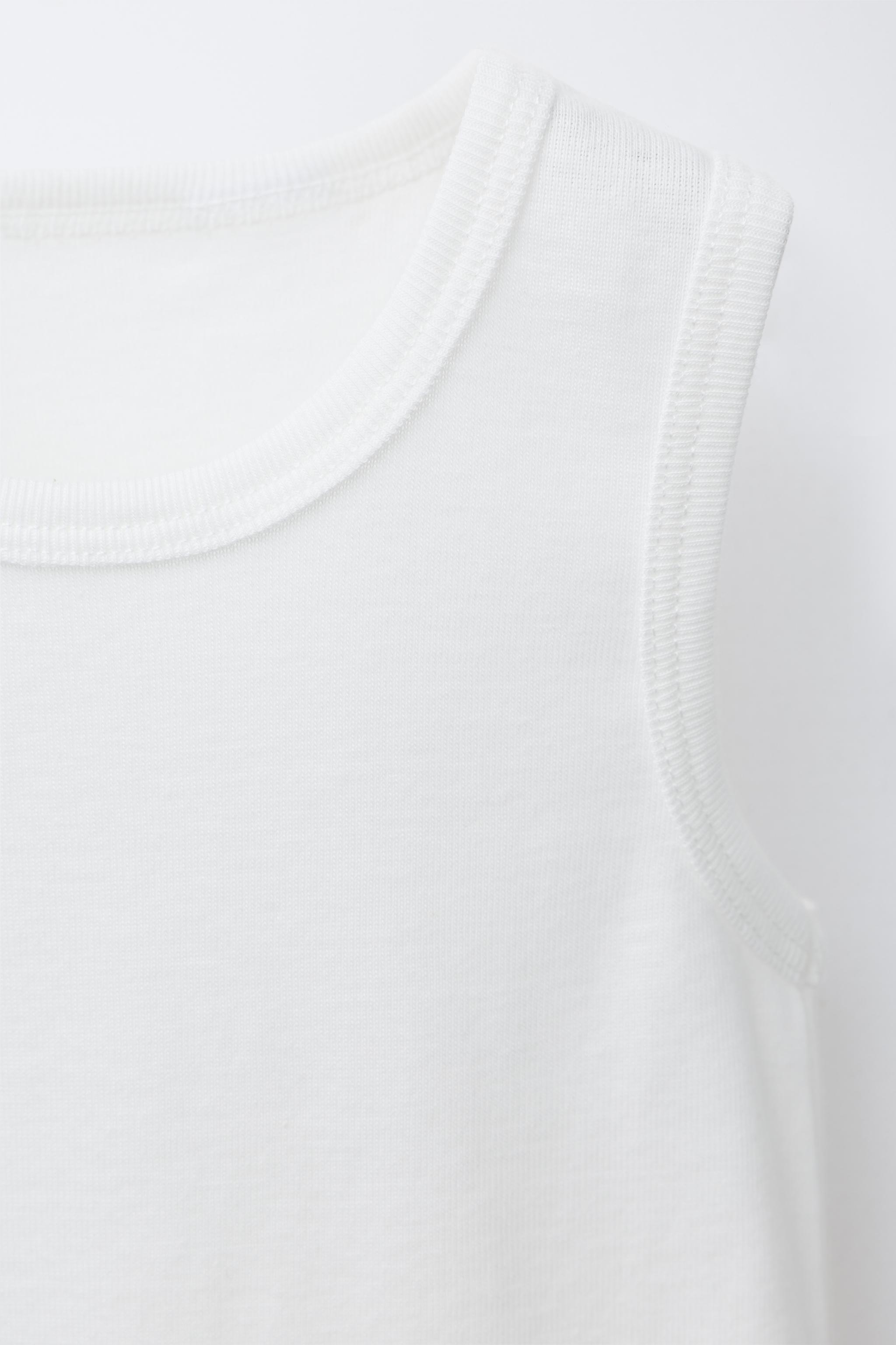 Детские футболки Zara THREE-PACK OF SLEEVELESS T-SHIRTS — фото 4