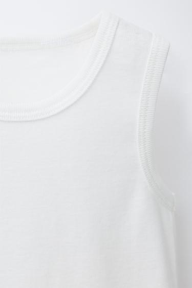 3-PACK OF SLEEVELESS T-SHIRTS - White by Zara - Image 3