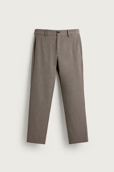 PANTALÓN CHINO ESTRUCTURA CONFORT - Tostado de Zara