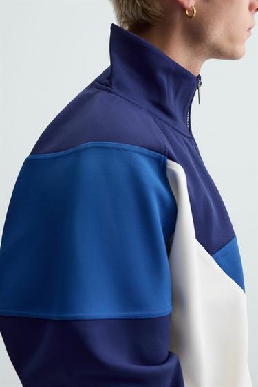 Zara RETRO SOCCER JACKET - Blue